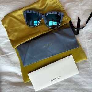 Blue Gucci Sunglasses